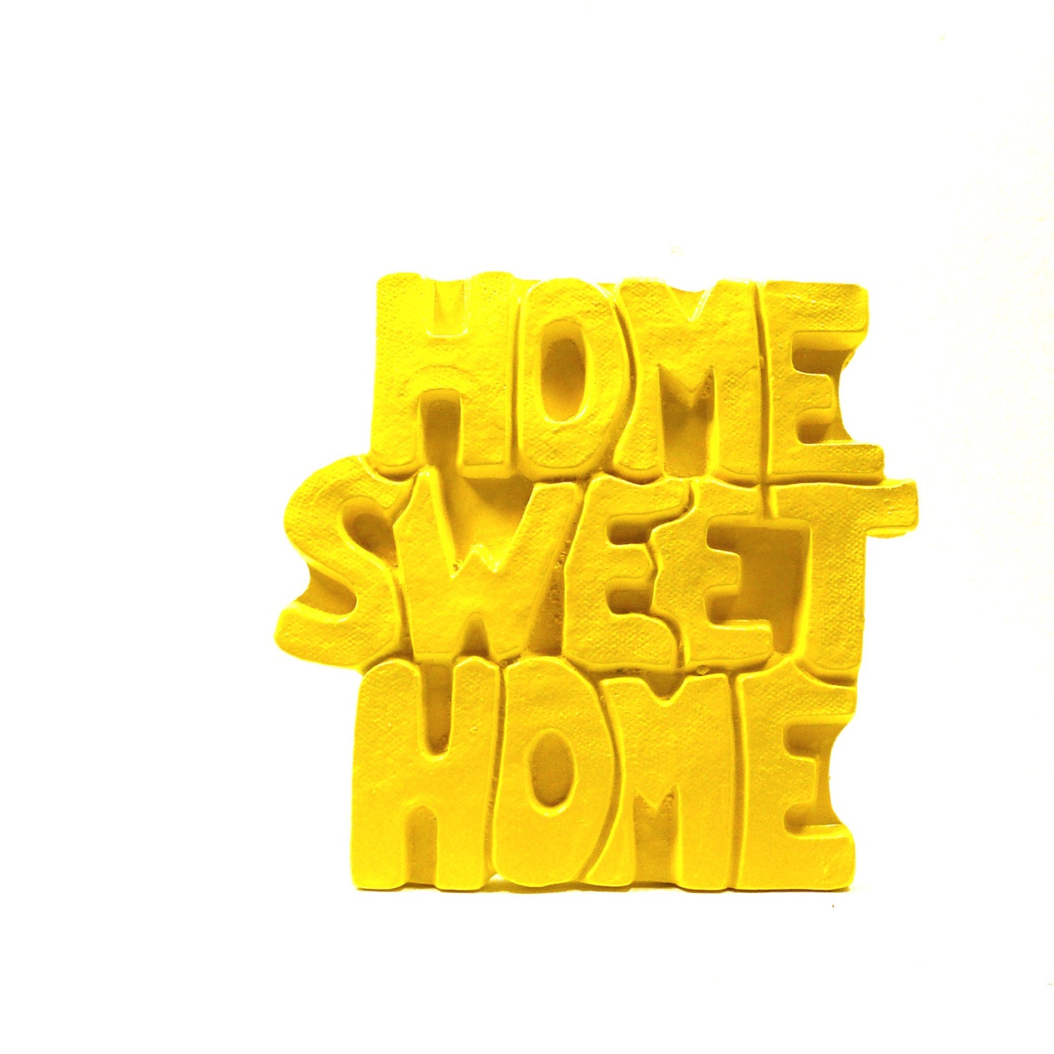 home sweet home, wall hanging, typography, retro, word art, signs, yellow, bright, home decor, wall art, summer