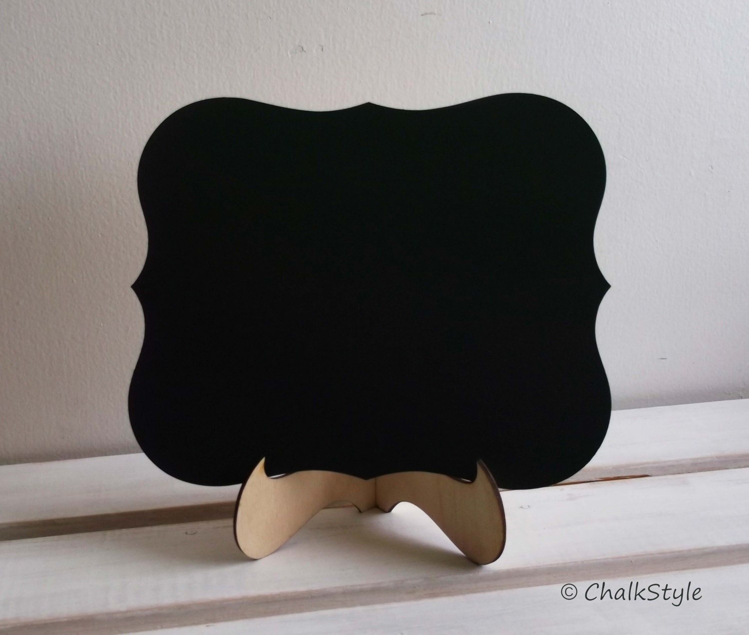 Chalkboard WITH STAND Rectangular Scroll Sturdy Wooden Chalk Board Wedding Menu Sign Photo Prop Table Centerpiece Easel Included Il_170x135