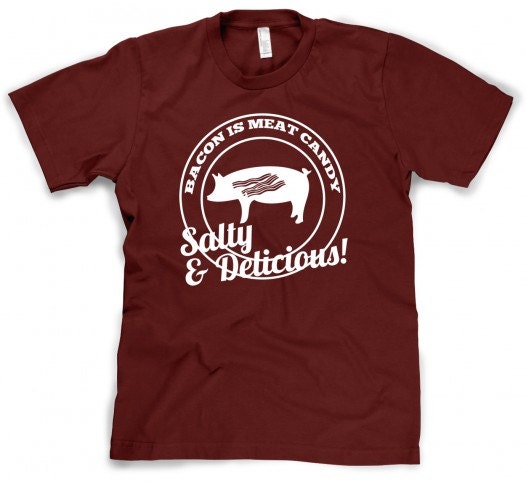 Bacon t shirt Meat Candy funny bacon shirt S-4XL