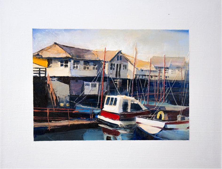 Pier 39. San Francisco.Original Oil Painting on canvas 20x16   250.00