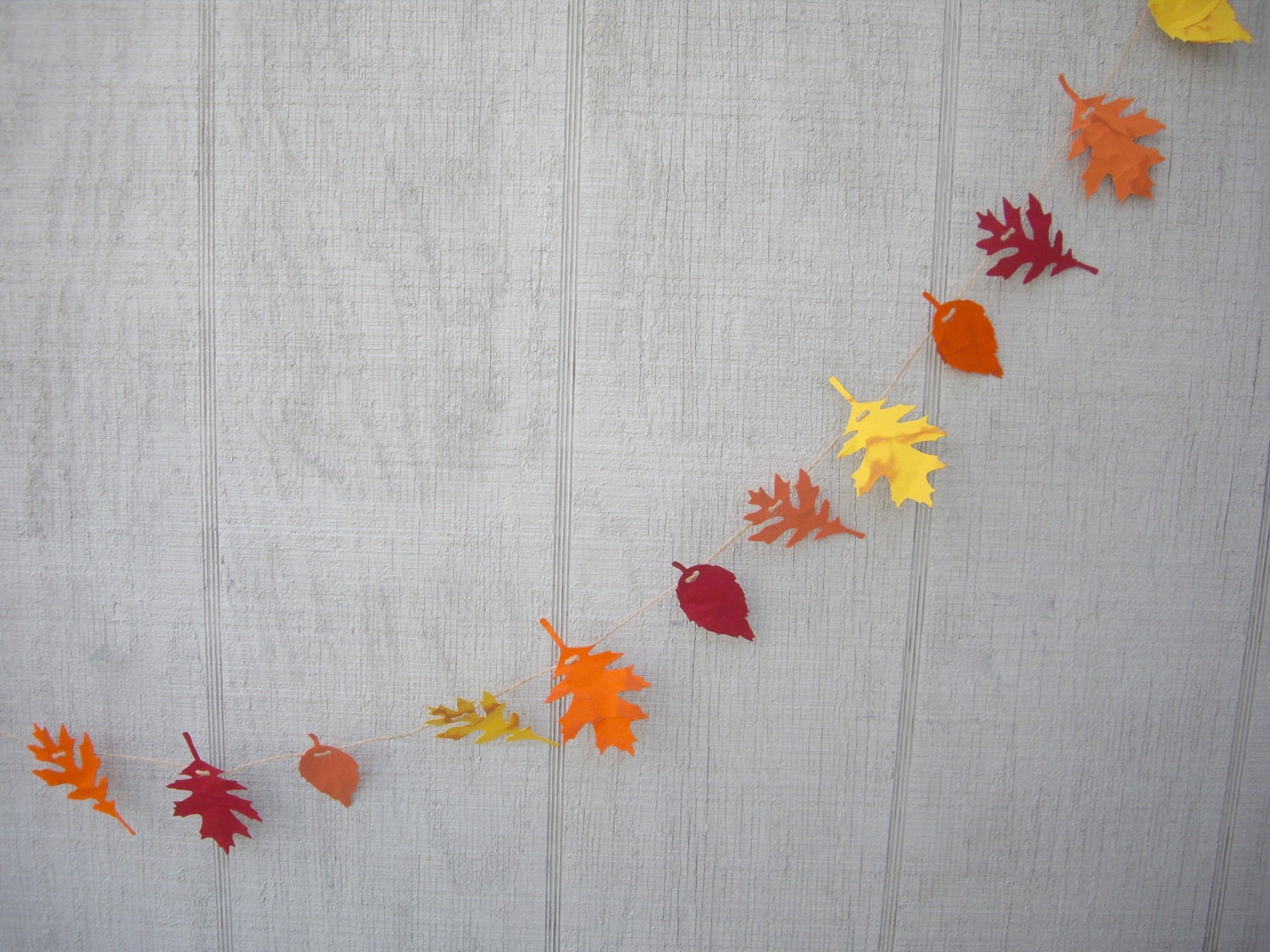 fall garland, 6 ft fall paper leaf garland, fall decoration, fall wedding garland, wedding decoration