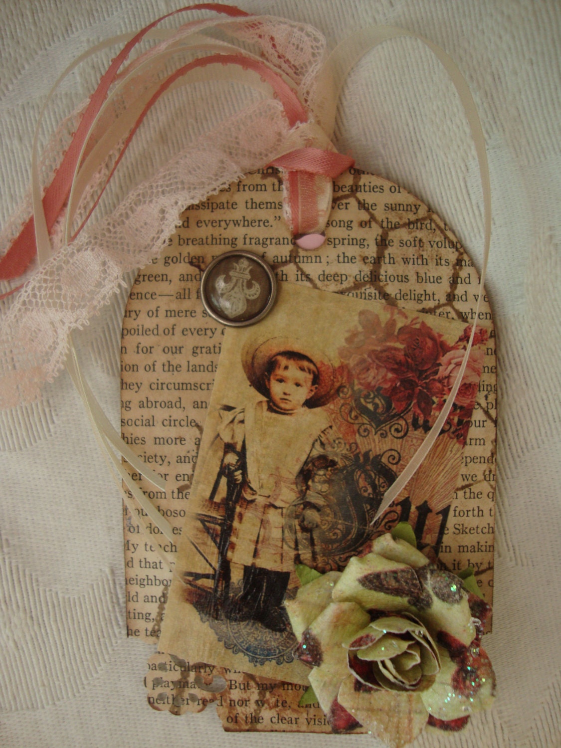 Enchanting Birthday Tag- Vintage Style
