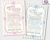Pretty In Pink or Little Boy Blue - Baby Shower Invitation Il_170x135
