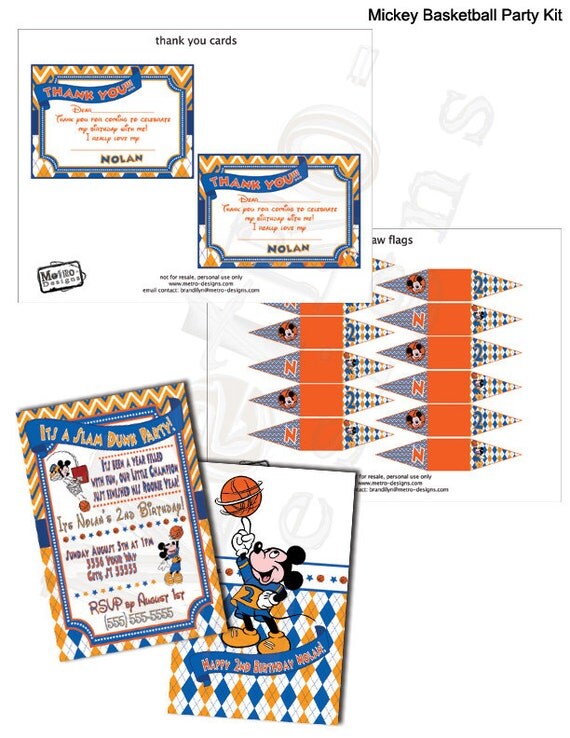 Mickey Mouse Basketball - Party Kit Il_570xn