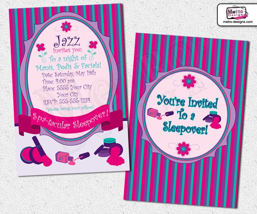 Slumber Party Invitations Il_570xn
