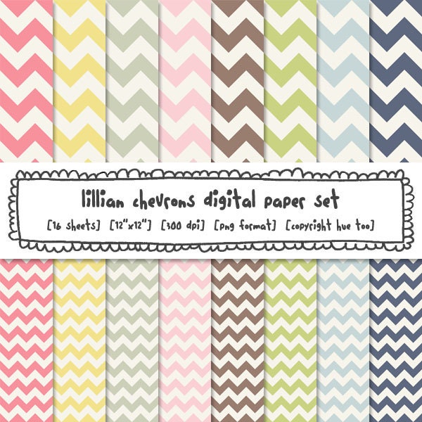 digital paper pastel chevrons, spring zig zag paper, pink green navy blue printable paper, instant download printable patterns - 452