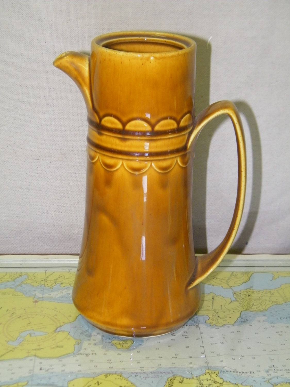 Butterscotch Colored Mid Century Art Pottery Vase