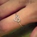 Heart Knot Ring - love knot ring - Infinity Heart ring - Sterling Silver 925 - 16 gauge - gift packaging