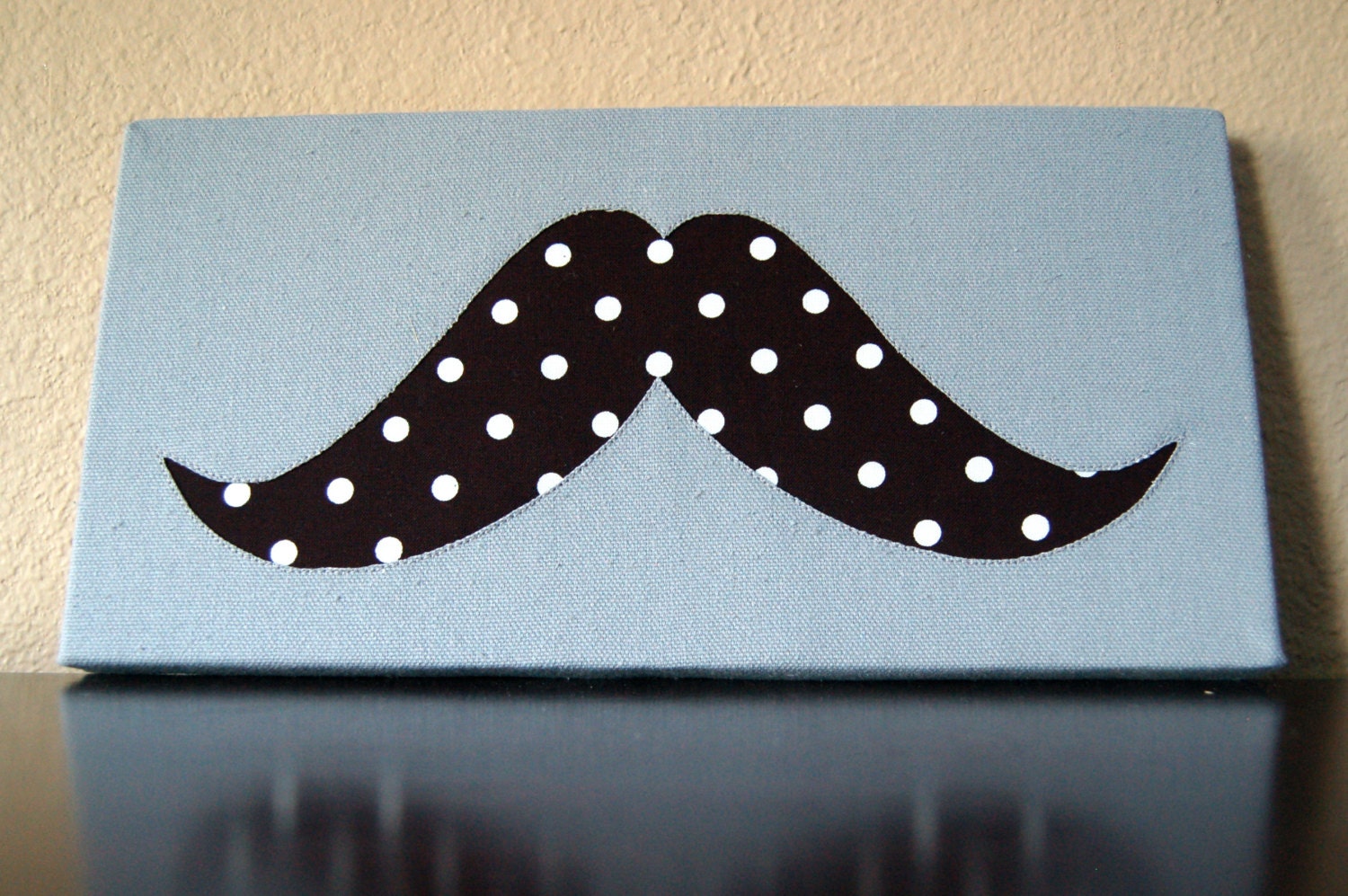 Mustache Canvas Wall Art- 6x12