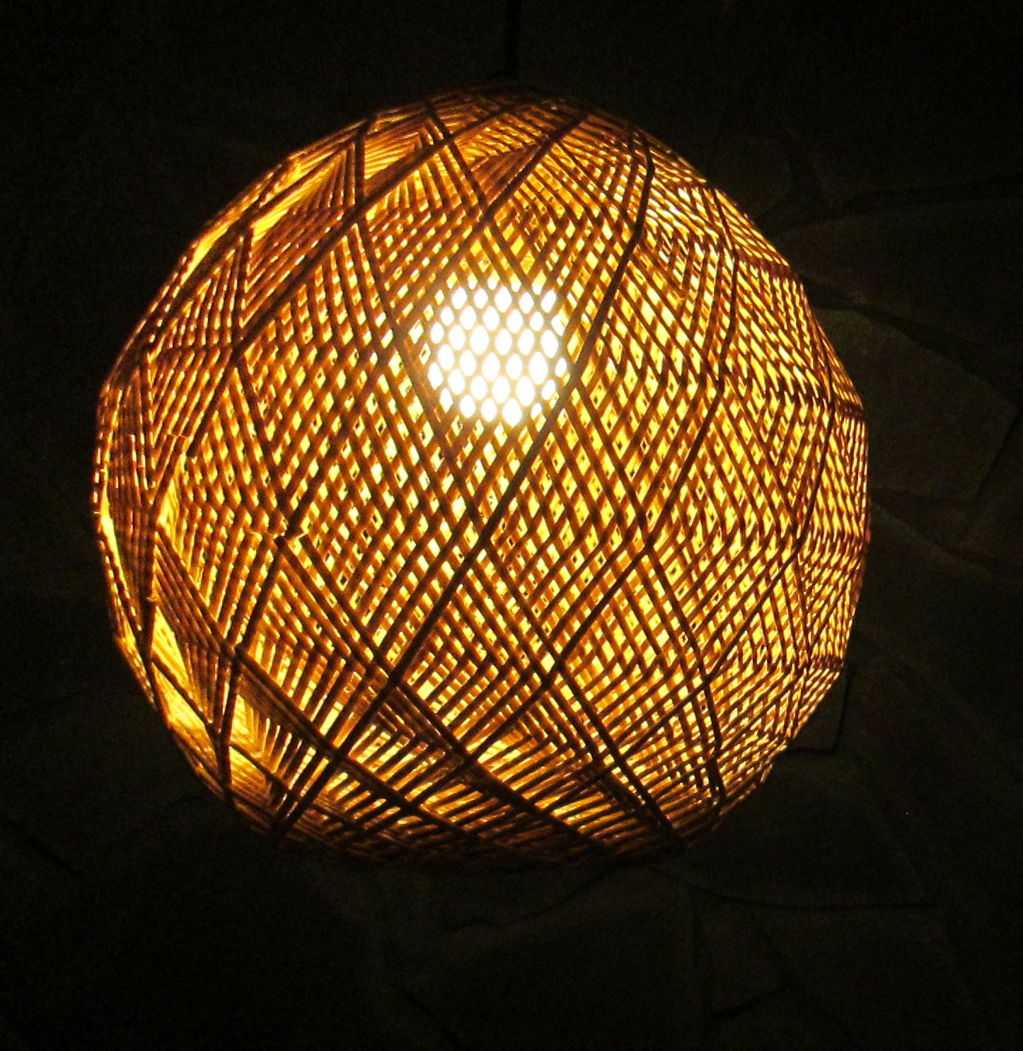 Cool pendant lighting, Vintage, Re-purposed reeds, handmade, upcycled light eco friendly, shadows, bamboo light