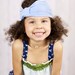 Little Girl's Turband Headband Wide Hair Bands for Girls Babies Teens in Periwinkle Blue