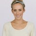 Striped Bow Headband Stretchy Thin Fabric Bow Hair Band in Striped Elastic Women's Fashion Hair Accessories (Black White Stripe)