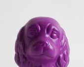 Purple Puppy Planter UpCycled Kitsch Home Decor Table Decoration