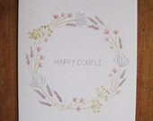 Summer Blooms 'Happy Couple' Greetings Card