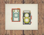 Retro Vintage Camera 8x10 Art Print