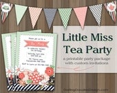 Little Miss Tea Party Printable Party Package
