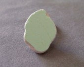 Green Aqua Stone Ring // Any Size // One Off Rings collection // Construction Waste // ceramic stone // silver ring