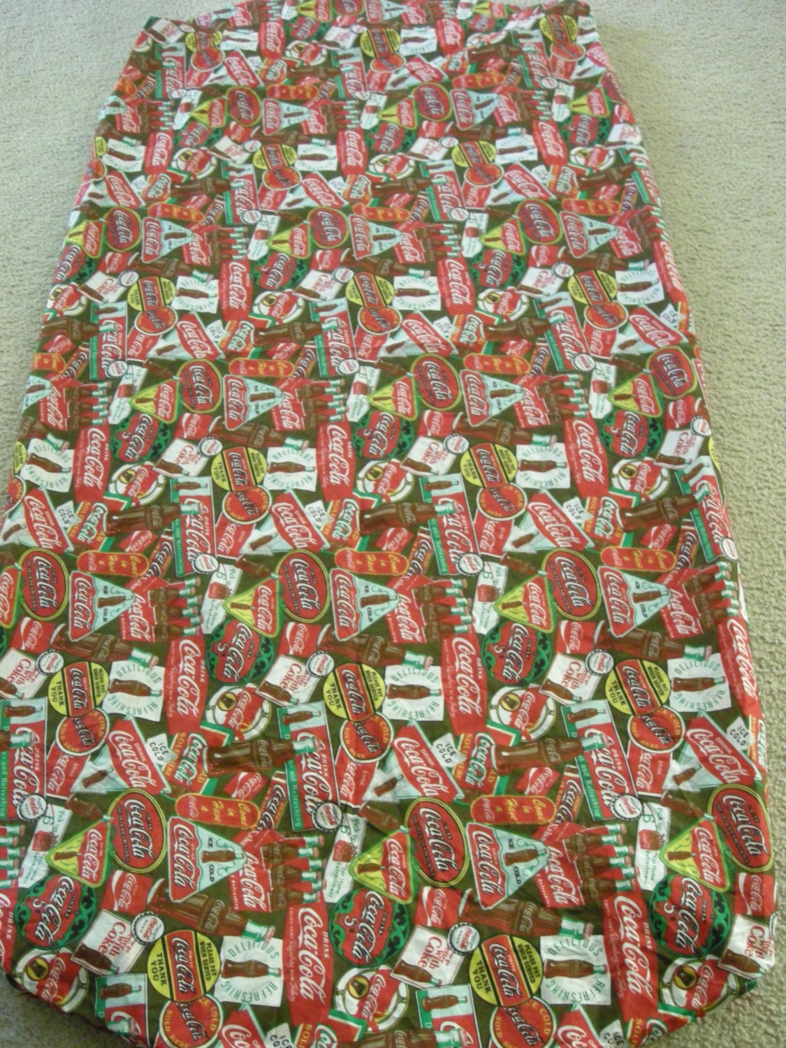 vintage coca cola TWIN  fitted sheet