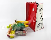 Reusable Grocery Tote - Made from Recycled Banner Vinyl - Birdbags "Red Wing"