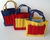 Primary Colors Children's Crayon Bag and Customized Paper, Party Favor Bags