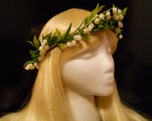 Head Wreath, Flower Crown, Lily of the Valley, White, Green, Wedding, Bride, Bridesmaid, Summer, Romance, Flower Girl, Hair Accessories
