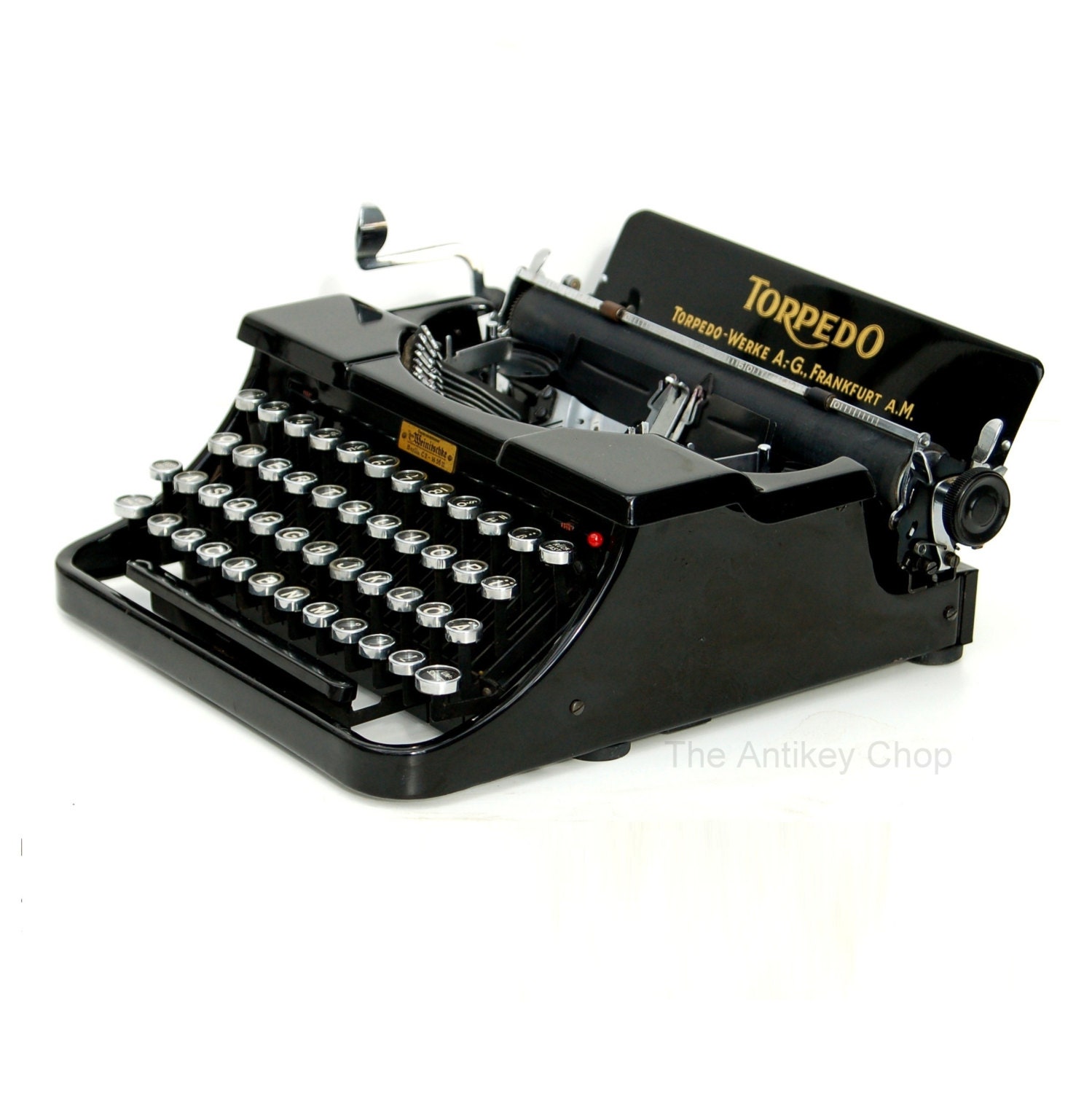 Antique WWII Torpedo No.15A German Field Typewriter