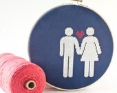 Cross stitch pattern PDF - Valentines Day - Couple in Love