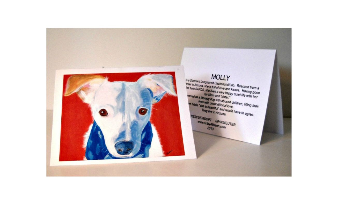 Blank Note Cards - Dog Lovers - Dog Art - Dog Rescue Pack - Note Cards with Envelopes - TAGT