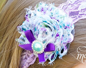 Baby Headband-Baby Girl-Newborn Headband-Baby Girl-Toddler-Vintage Glamor Headband-Photo Prop