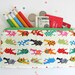 Hippo Pencil Case Kid's Long Zipper Pencil Pouch / Children Gift School Supplies Red Orange