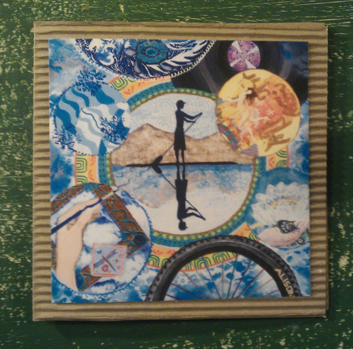 6 x 6 Equanimity digital print paddle boarder card