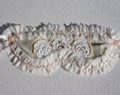 Sleep Mask Romantic style Ivory Peach Green Sleeping Eye Mask Bows Italian silk lace Wedding Gift
