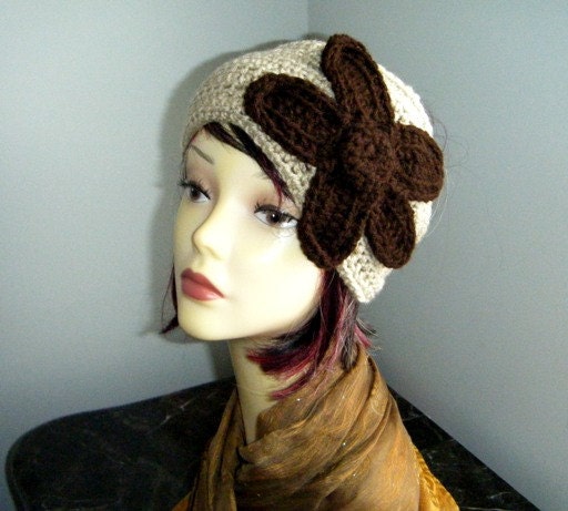 crochet HEADBAND,ear warmer, Accessories for women, Gift under 25, brown earwarmer