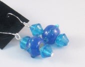 Earrings in Royal Blue and Turquoise