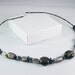 Beaded Necklace in Smoke, Silver and Black