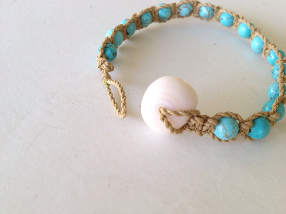 Matching mommy turquoise & Polynesian roping bodhi bracelet