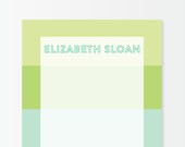 Personalized Blue Ombre Notepad