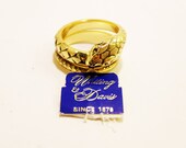 Rare Whiting and Davis Gold Snake Coil Ring Size 6.75