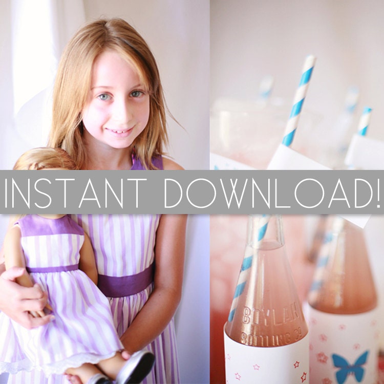 AMERICAN GIRL INSPIRED Party Printables - Instant Download