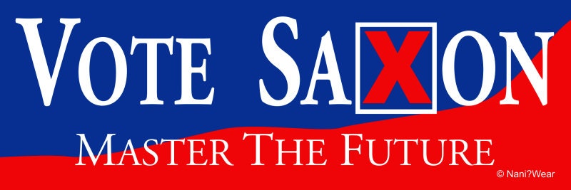 Doctor Who The Master: Vote Saxon Bumper Sticker