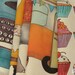 Patchwork Owl Illustration Eco Cotton Tote Bag