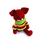 stuffed fox toy, amigurumi red animal, woodland crocheted toy for children, cuddly doll