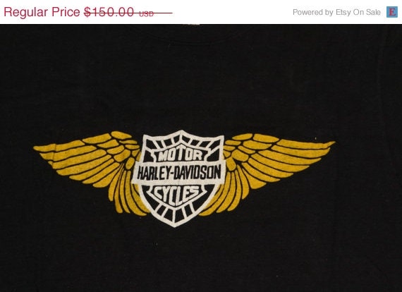 30% OFF Black 1970's Harley Davidson T shirt