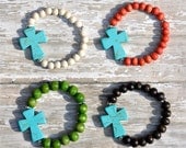 NEW Big Cross Bead Bracelets / Beaded Bracelets