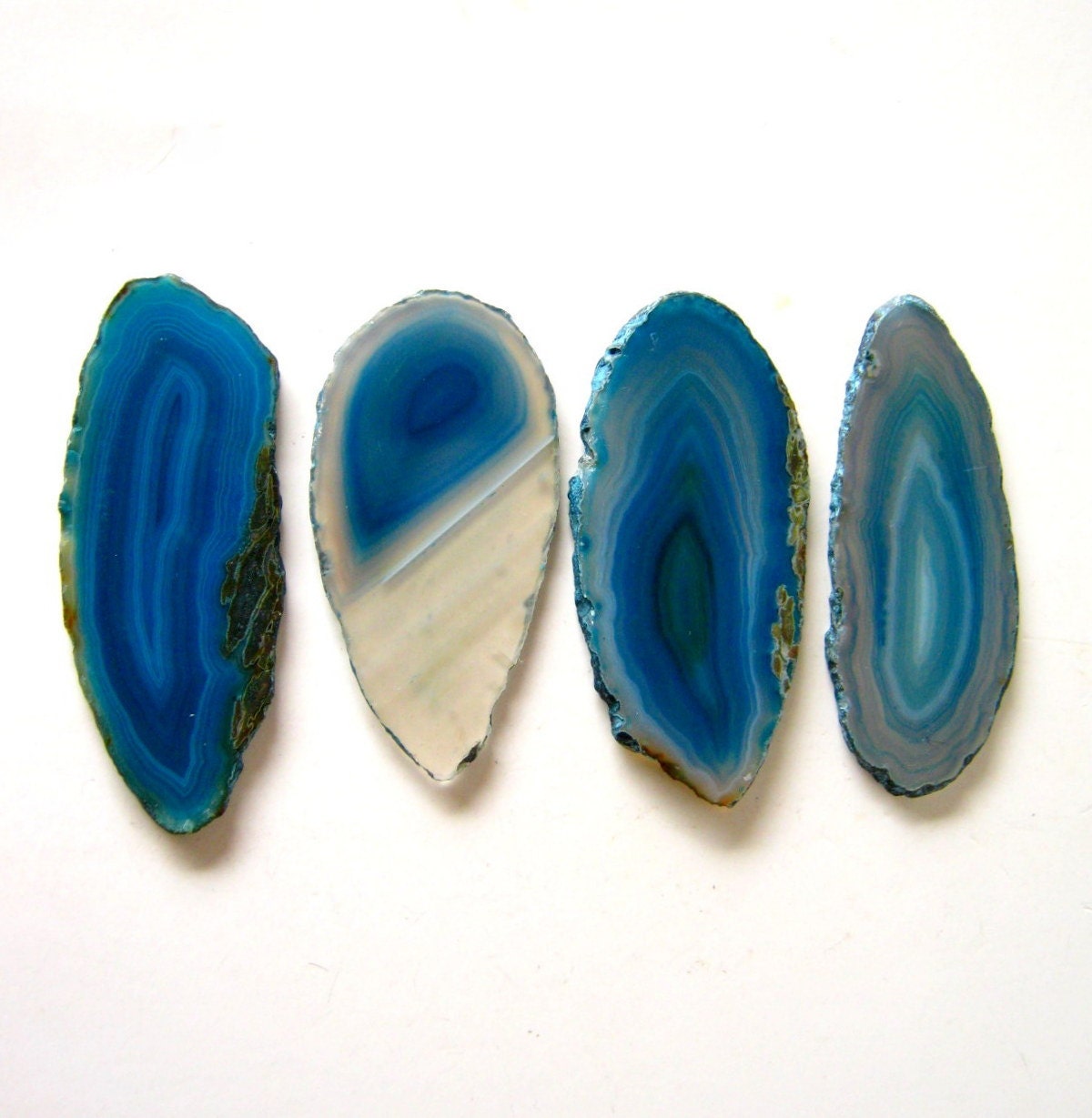 blue agate slice - NOT DRILLED