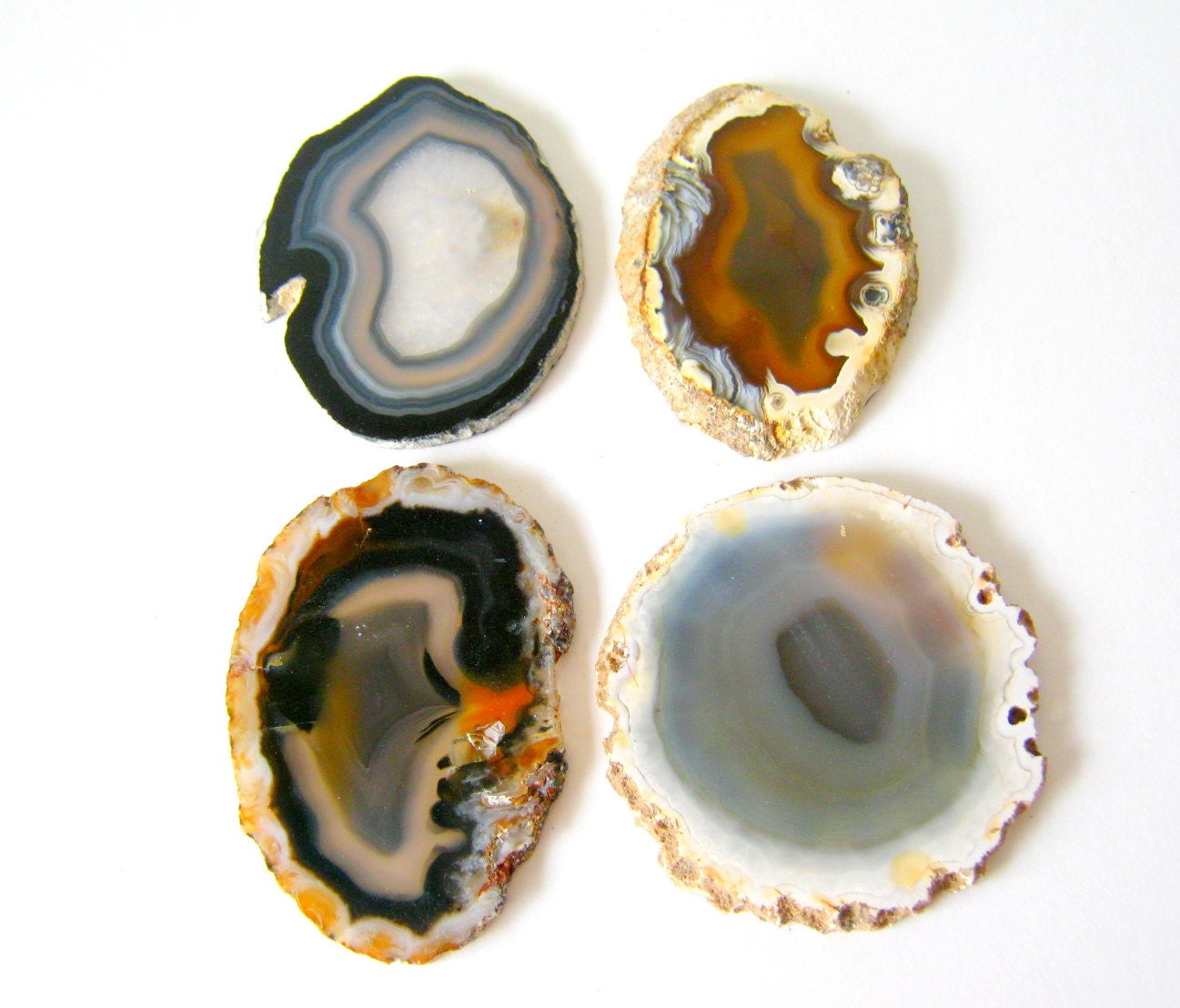 brown/gray agate slice - not drilled
