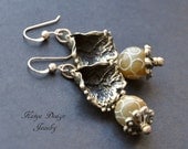 jade earrings, author accessories , gold filled