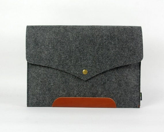 Genuine Leather 15" Macbook Case Handmade, MacBook Retina Case, 15" MacBook Pro Retina Case, Macbook 15 :E1137-MGra04