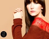 knitted sweater oxblood red mohair merino transparent THE KNIT KID bulky theknitkid wine dark red bordeaux