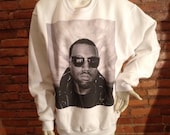 Kanye West Sweatshirt - White - Limited Print Yeezy Kanye Kim Kardashian Jumper Sweater Top Clothing Item: 001